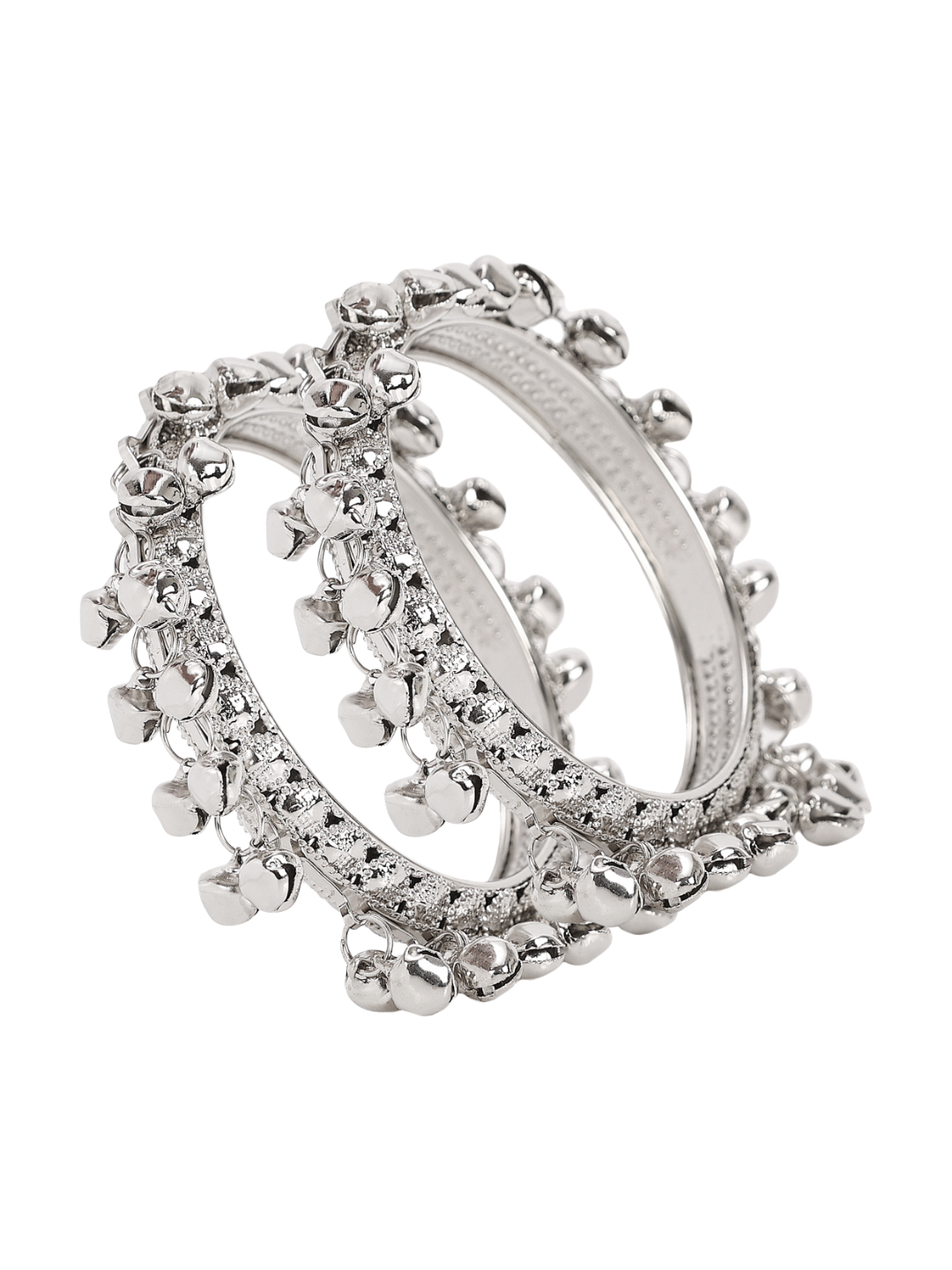 YouBella Jewellery Stylish Silver Plated Bangles for Girls and Women